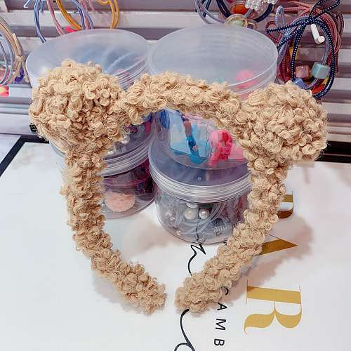 Ободок-повязка "Ушки мишки" (коричневый)