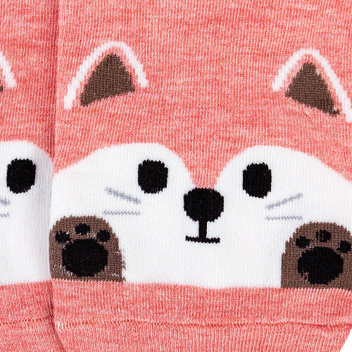 Носки короткие "Собачка" (розовые)