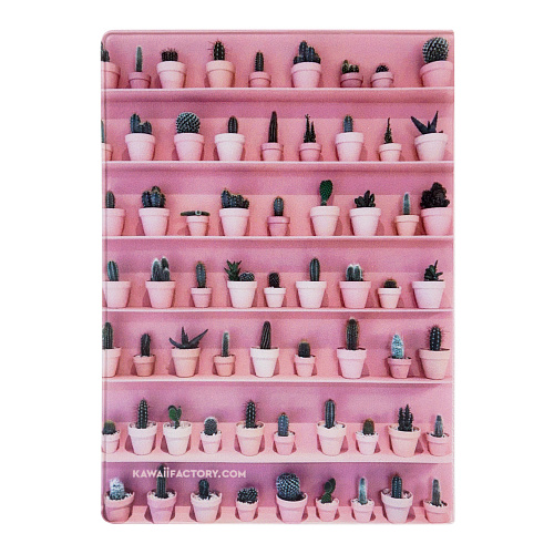 Обложка для паспорта "Кактусы на полке"