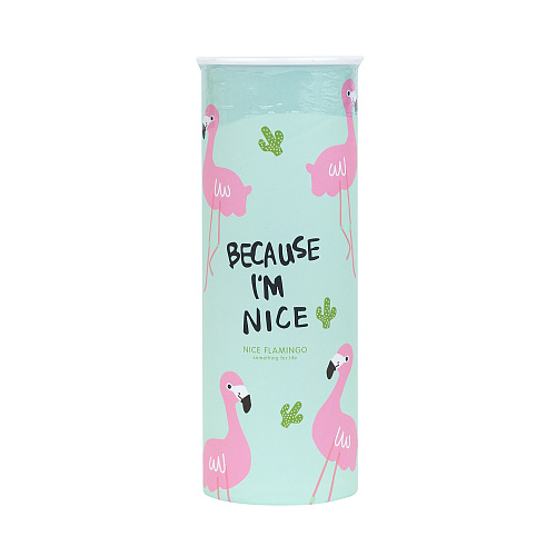 Салфетки-платочки с принтом в тубусе "Nice flamingo" (мятный)