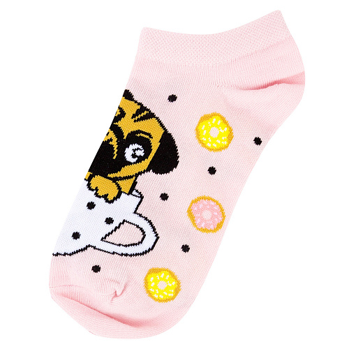 Носки короткие "Чашка и мопс", разм.35-39
