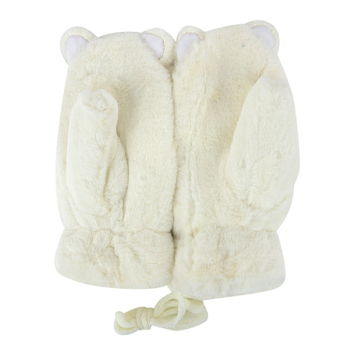 Варежки-медведи (белые)