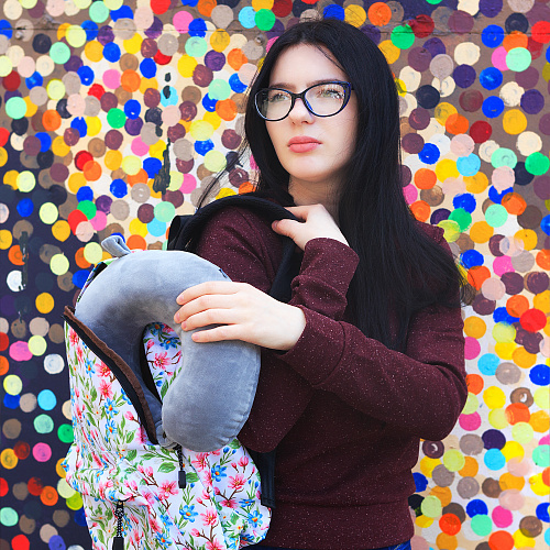 Подушка для путешествий "Однотонная", Memory Foam (серая)