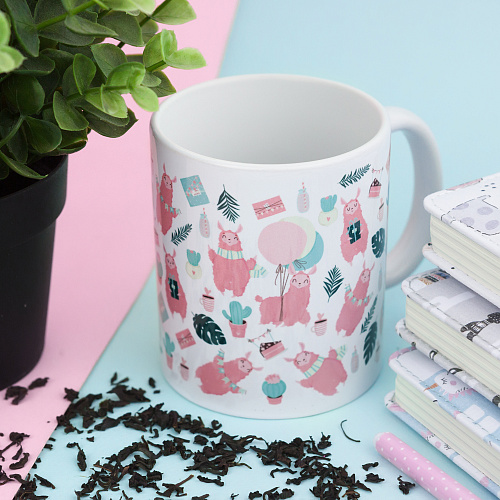 Кружка "Ламы и кактусы"