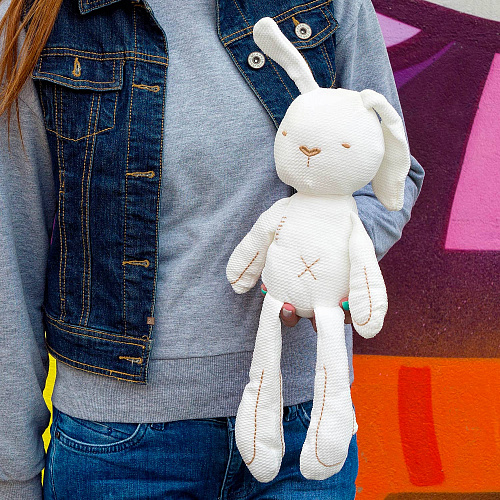 Игрушка-подушка "Зайка" (белый) 50см