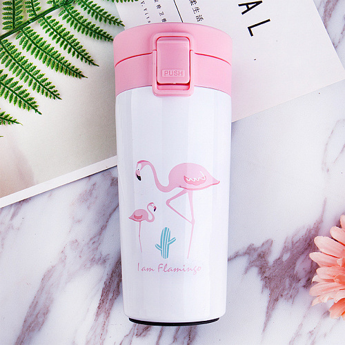 Термостакан "Фламинго и кактус"