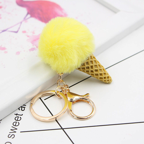 Брелок "Рожок мороженого" (желтый)