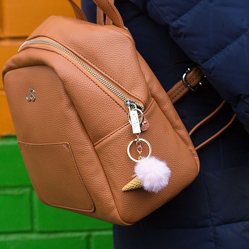 Брелок "Рожок мороженого" (розовый)