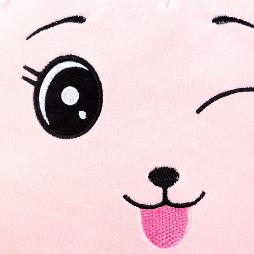 Игрушка-подушка "Зая Кругляш" (розовая) 55см