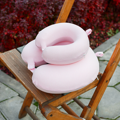 Подушка для путешествий, комплект "Однотонные" (розовые)