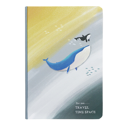 Блокнот "Whale" (желто-серый)