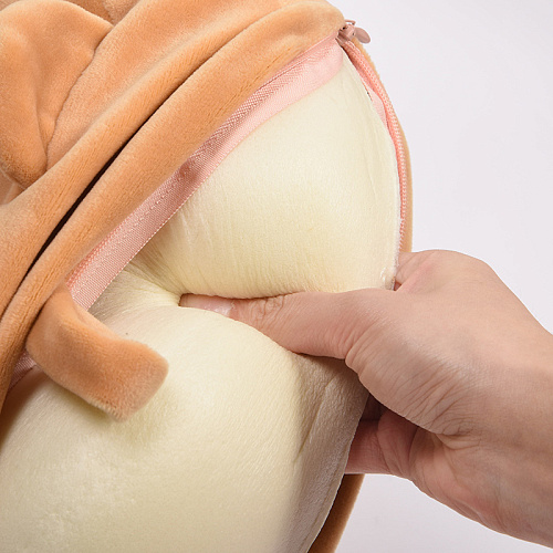 Подушка для путешествий "Собачка с ушками", Memory Foam (коричневая)