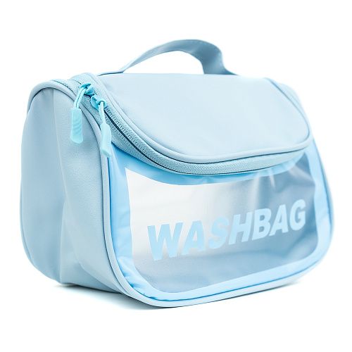 Косметичка дорожная "Washbag" с клапаном голубая