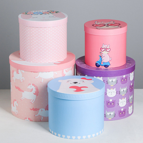 Подарочная коробка «Зверята», 19,5 × 22 см (единороги)