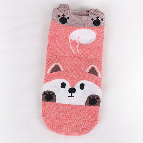 Носки короткие "Собачка" (розовые)