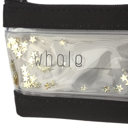 Пенал прозрачный "Whale" (черный)