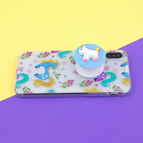 Держатель для телефона/попсокет "Единорожка" (радужный)