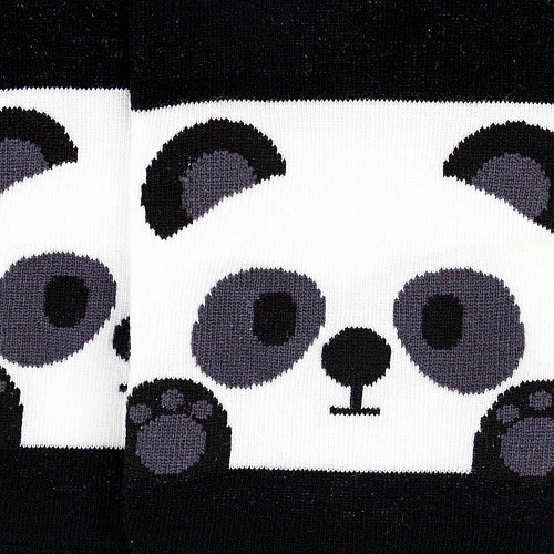 Носки короткие "Панда" (черно-белые)