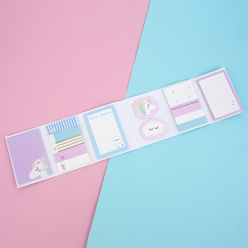 Набор стикеров "Flying unicorn" (синий)