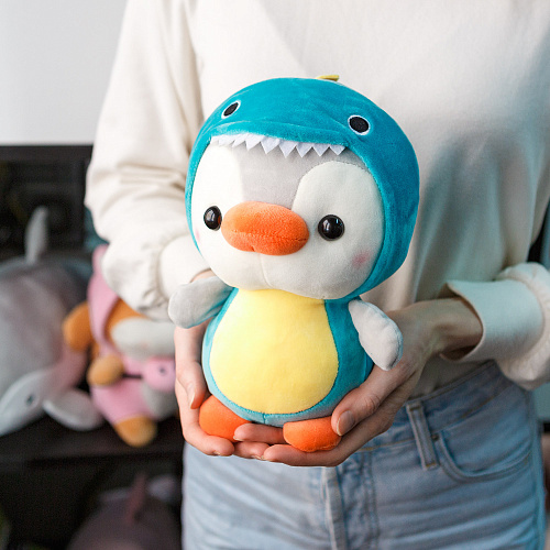 Игрушка-подушка "Пингвин Флипп в кигуруми" дракон, 25см