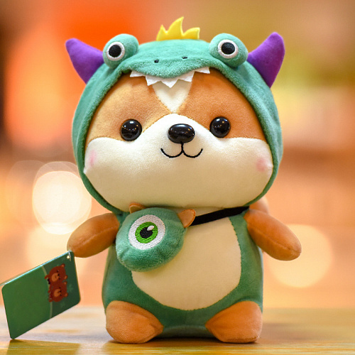 Игрушка-подушка "Корги в кигуруми" (дракон), 25 см