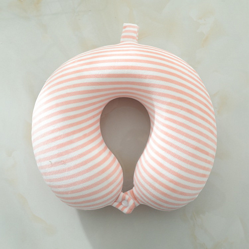 Подушка для путешествий "Полосочки", Memory Foam  (розовая пудра)