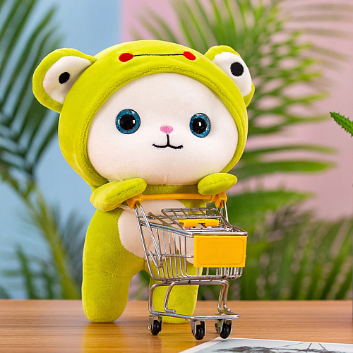 Игрушка-подушка "Котя в кигуруми" (зеленый) 24см