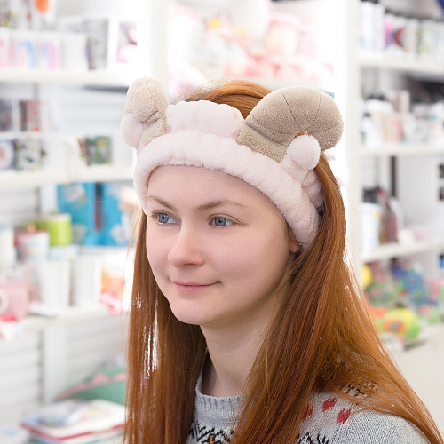 Повязка на голову "Овен", розовый