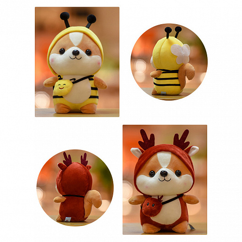 Игрушка-подушка "Корги в кигуруми" (олень), 25 см
