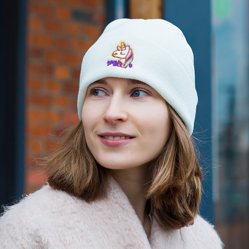 Шапка "Единорог" (белая)