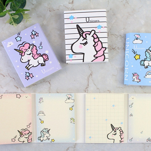 Набор стикеров "Единорожка" (белый)