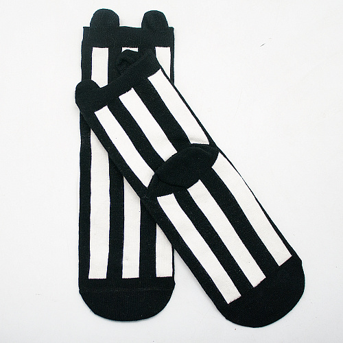 Носки "Панда" (черные полосатые)