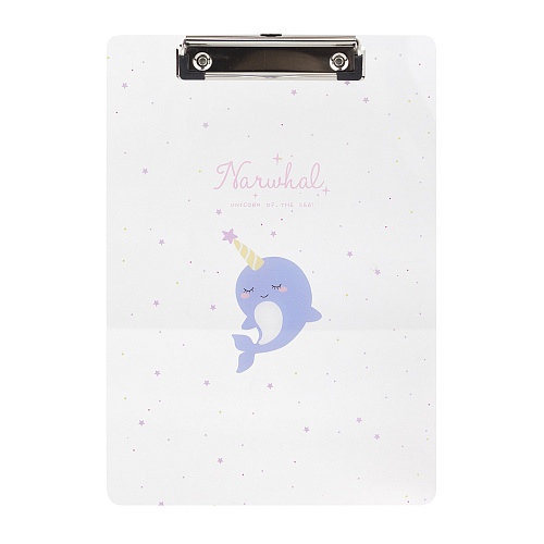 Папка-планшет "Прозрачный" (нарвал)