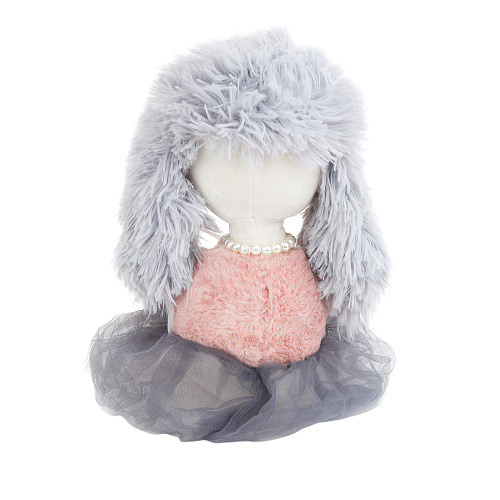 Игрушка-подушка "Собачка-красотка Белла" серая 42 см