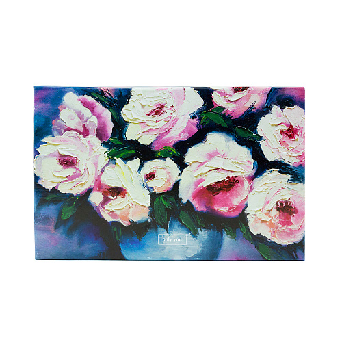 Подарочная коробка «Цветы», 24 х 15,5 х 9,5 см (красно-синяя)