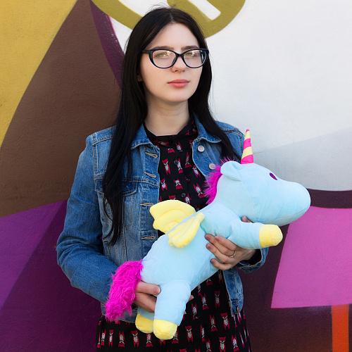 Игрушка-подушка "Unicorn wings" (голубой)