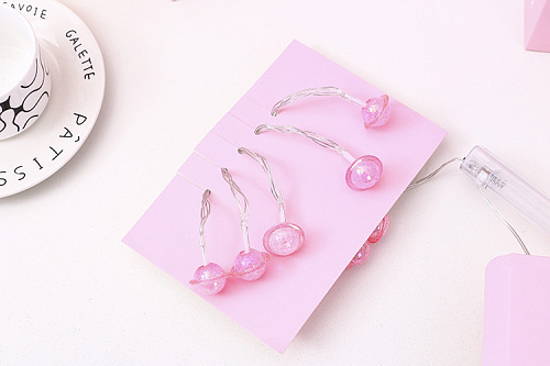 Гирлянда "Шарики" (розовые), LED