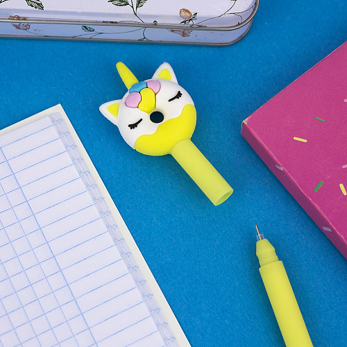 Ручка "Unicorn doughnut" (желтая)