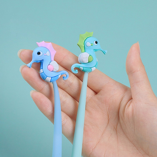 Ручка "Морской конек" голубой с розовым