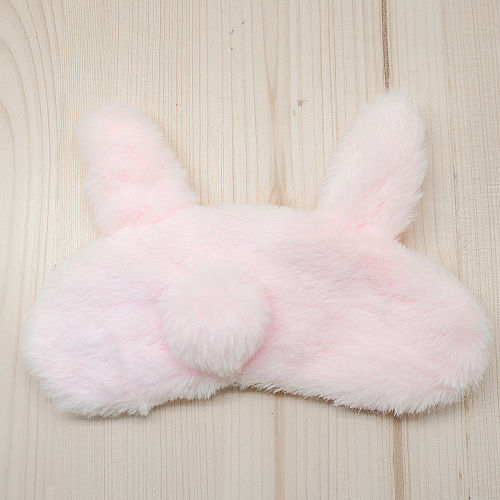 Маска для сна "Плюшевый зайка" (розовая)