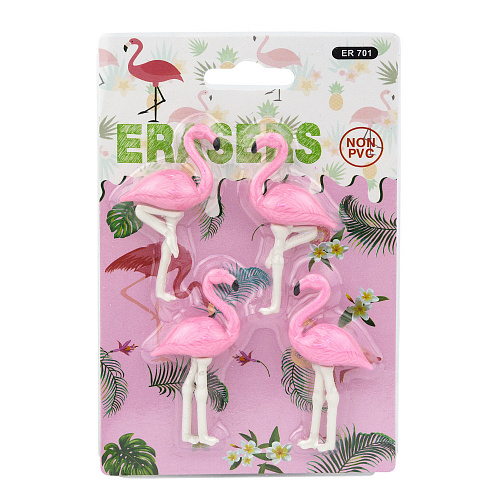 Набор ластиков "Фламинго" (розовые)