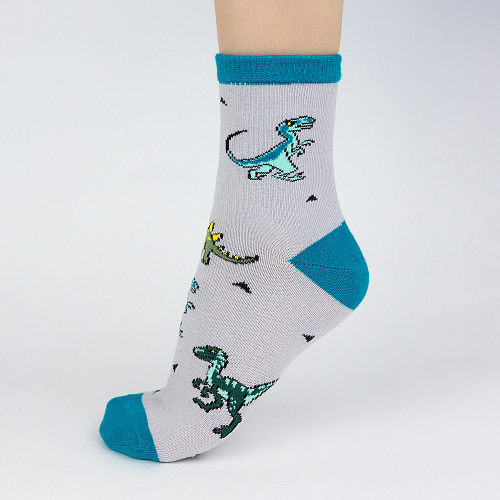 Носки детские "Динозавры", разм.20-22 (7-9 лет)