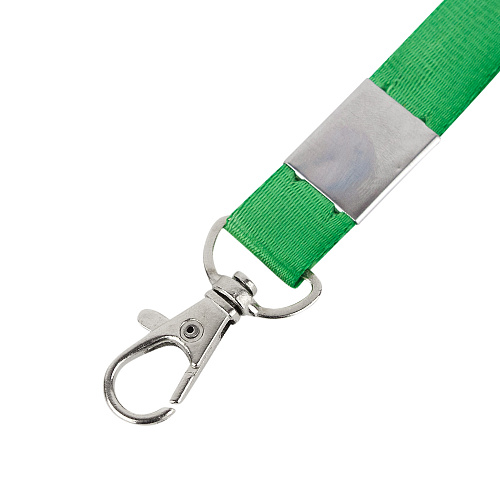 Шнурок для бейджей с карабином (зеленый)