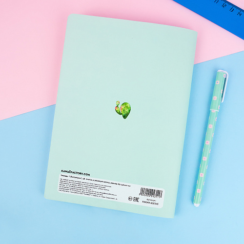 Тетрадь в розовую клетку А5 "Life" кактусы