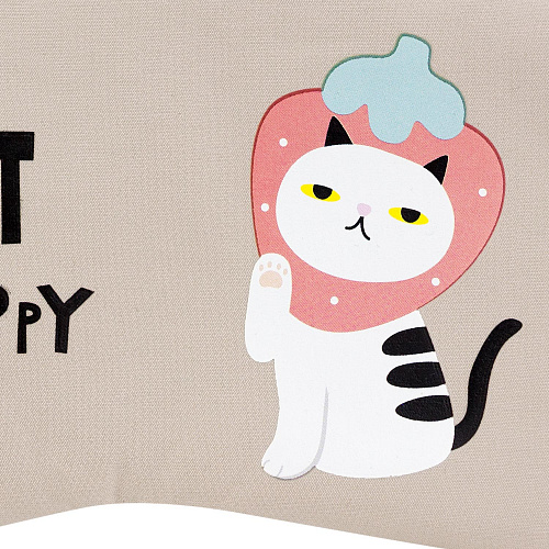 Маска для сна "Just happy котик" (серая)