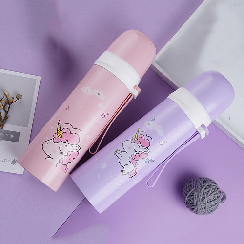 Термос "Единорожка" (фиолетовый)