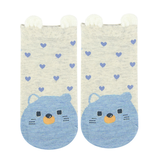 Носки "Голубые" (кот с сердечками)