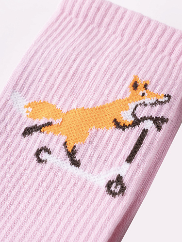 Набор носков "Лисичка на самокате", разм.23-25