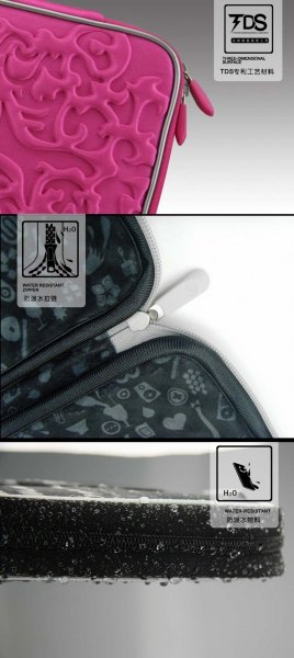 Чехол для MacBook 15.4" "Геральдика" (цвет - красно-розовый)