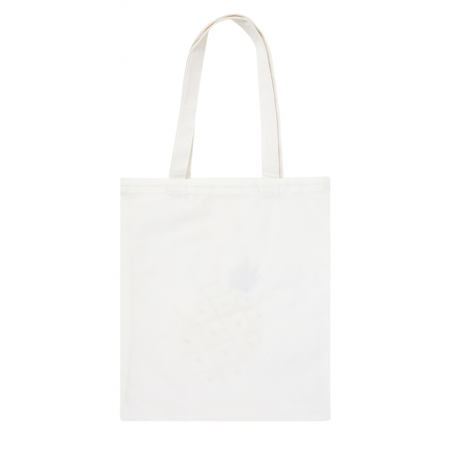 Эко-сумка шоппер с принтом "Ананас" (белая)